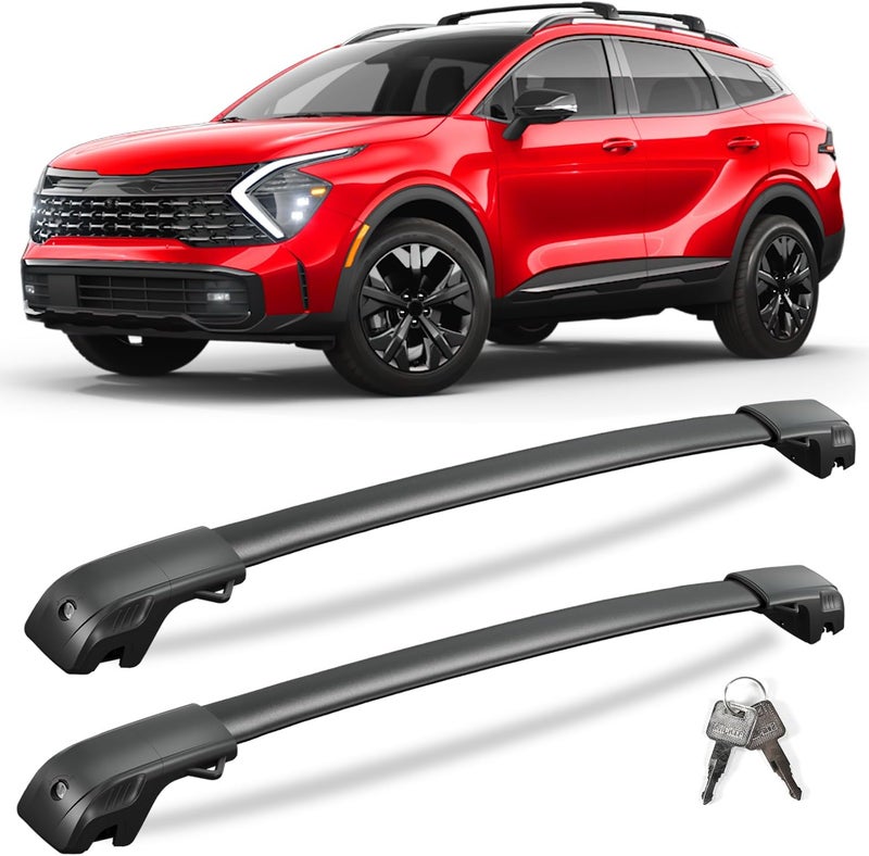 KINGGERI 300lbs Roof Rack Cross Bars Compatible with 2023-2026 Kia Sportage X-line AWD/X-Pro/X-Pro Prestige Trims with Raised Side Rail, Lockable Heavy Duty Aluminum Roof (Not for Panoramic sunroof) - Image 1